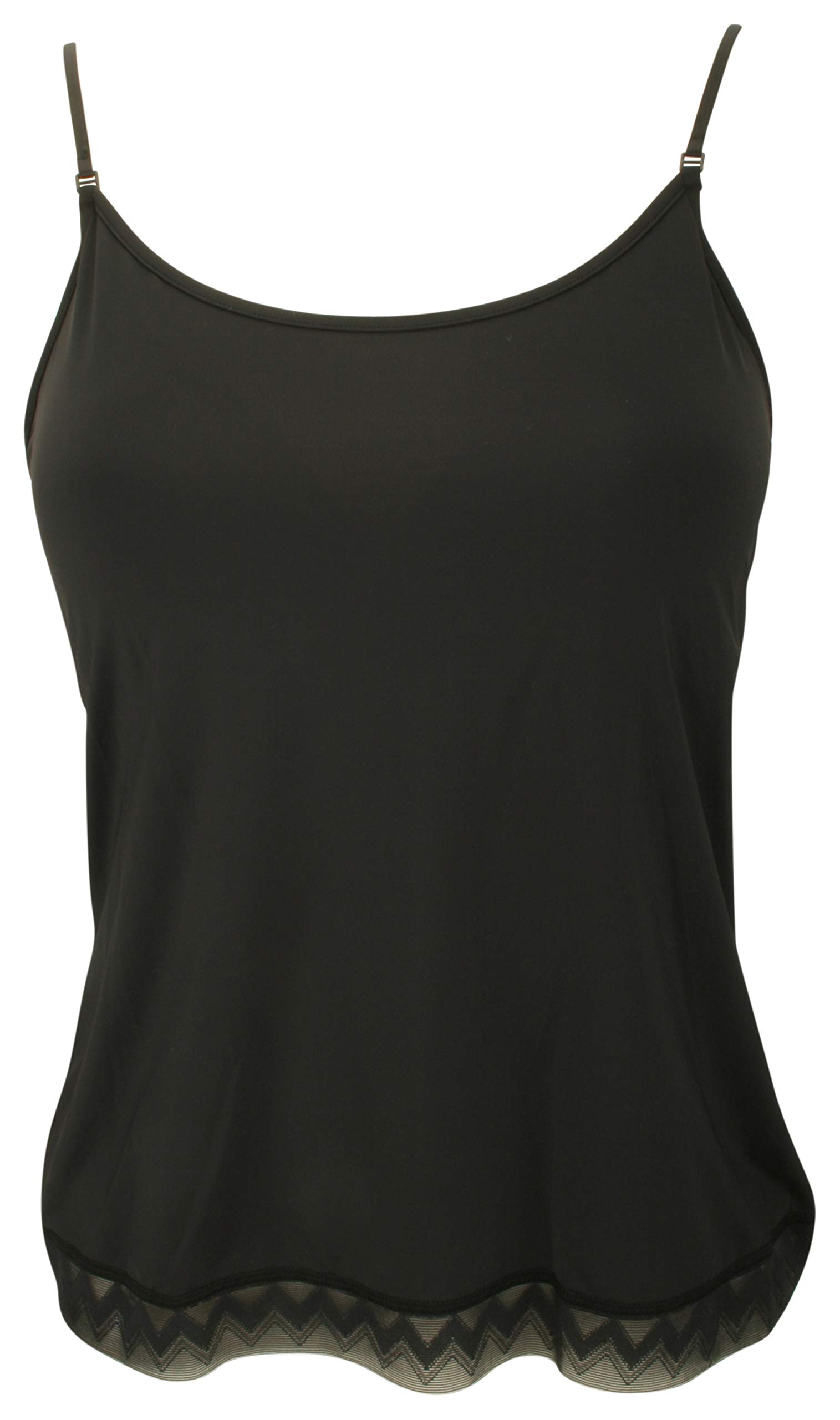 Ladies Hidden Support Camisole with Zig Zag Lace Trim