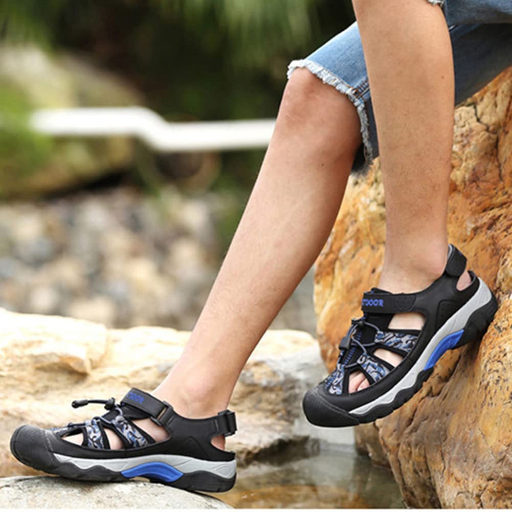 Sandali Estivi Uomo Esterni Spiaggia Traspirante Casual Sandali Sportivi all'aperto Trekking Passeggiata Antiscivolo Sandalo Acqua