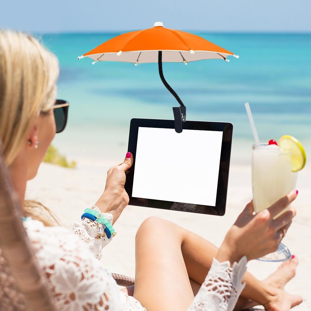 Clip-on Phone Umbrella for Sun Flexible Adjustable Handle, Cell Phone Umbrellas Sun Shade Protects from Sunlight and Glare, for All Smartphones image 3