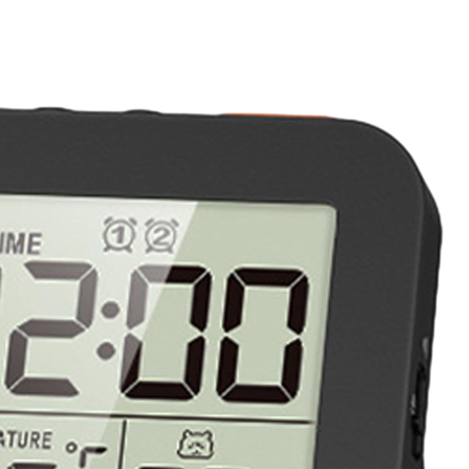 MagiDeal Horloge numérique Salle de Bain réveil Affichage LCD température thermomètre hygromètre 2 Crochets Noir