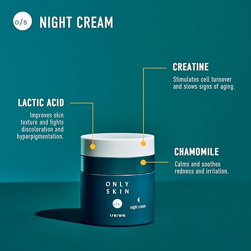 Miniatura 7 de Only Skin Kit estándar de cuidado de la piel para hombre, 4 piezas, limpiador facial, exfoliante facial, crema de día y crema hidratante de noche,