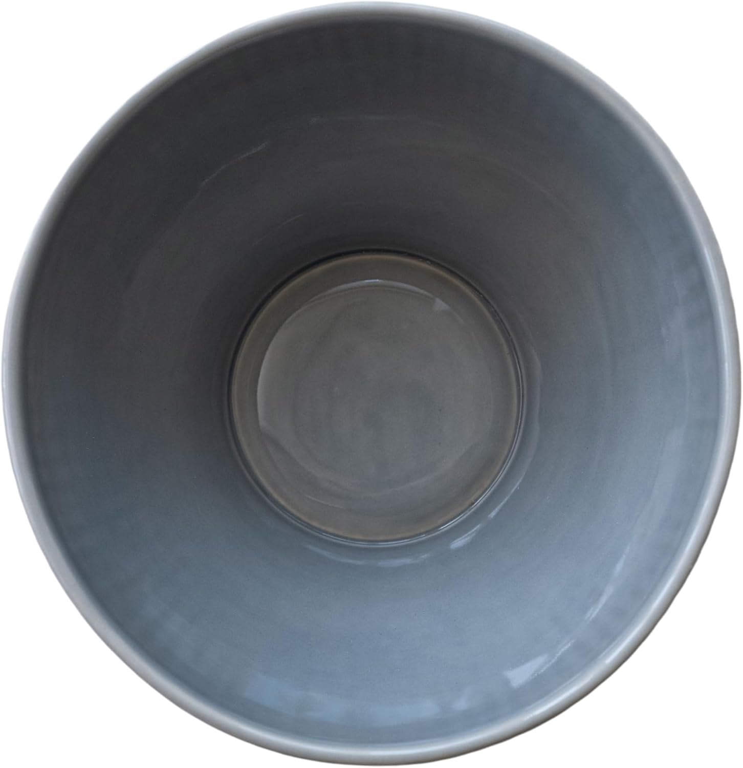 Creative Co-Op Round Stoneware Fluted Serving Bowl, Reactive Glaze, Blue