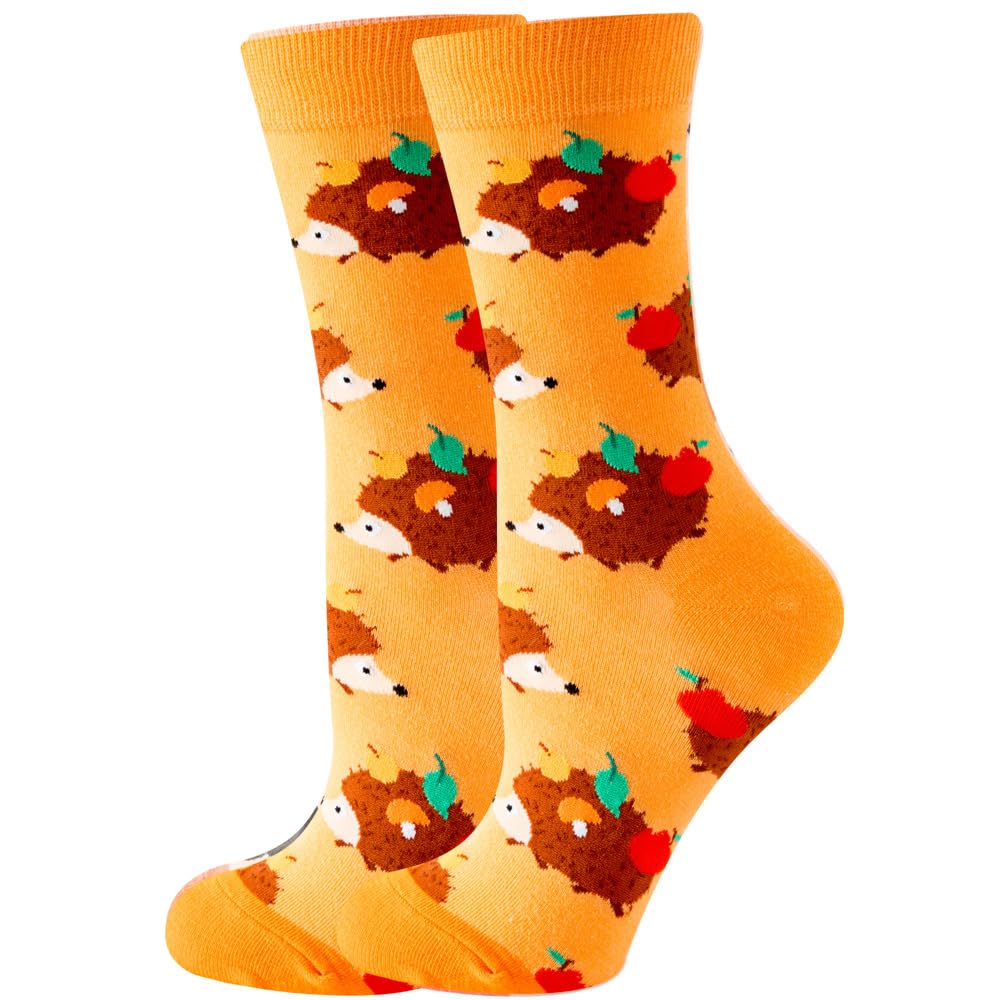 WOVSTNOV Cute And Novetly Men's And Women's Socks Animal Fruit Food Pattern Mid Calf Socks Funny Socks, 49, 7.5-11.5