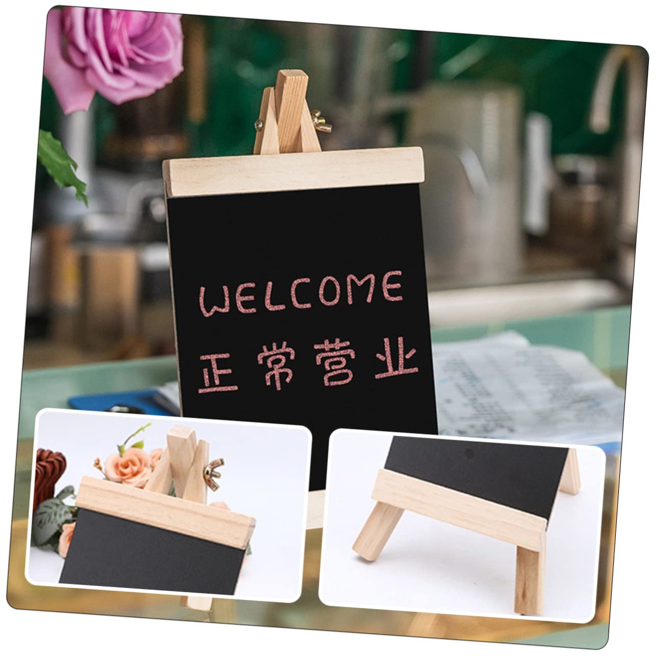 NUOBESTY 6stücke Multifunktionale Tischtafel Kleine Kreidetafel Für Dekoration Wiederverwendbare Nachrichtentafel Für Küche Garten Hochzeiten Und Feste