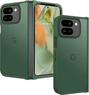 BENTOBEN for Google Pixel 9 Pro Fold Case, Translucent Matte Reveal Logo Slim Thin Shockproof Anti-Yellow Lightweight Women Men Boys Girls Protective Phone Cover Cases for Pixel 9 Pro Fold 8.0", Green