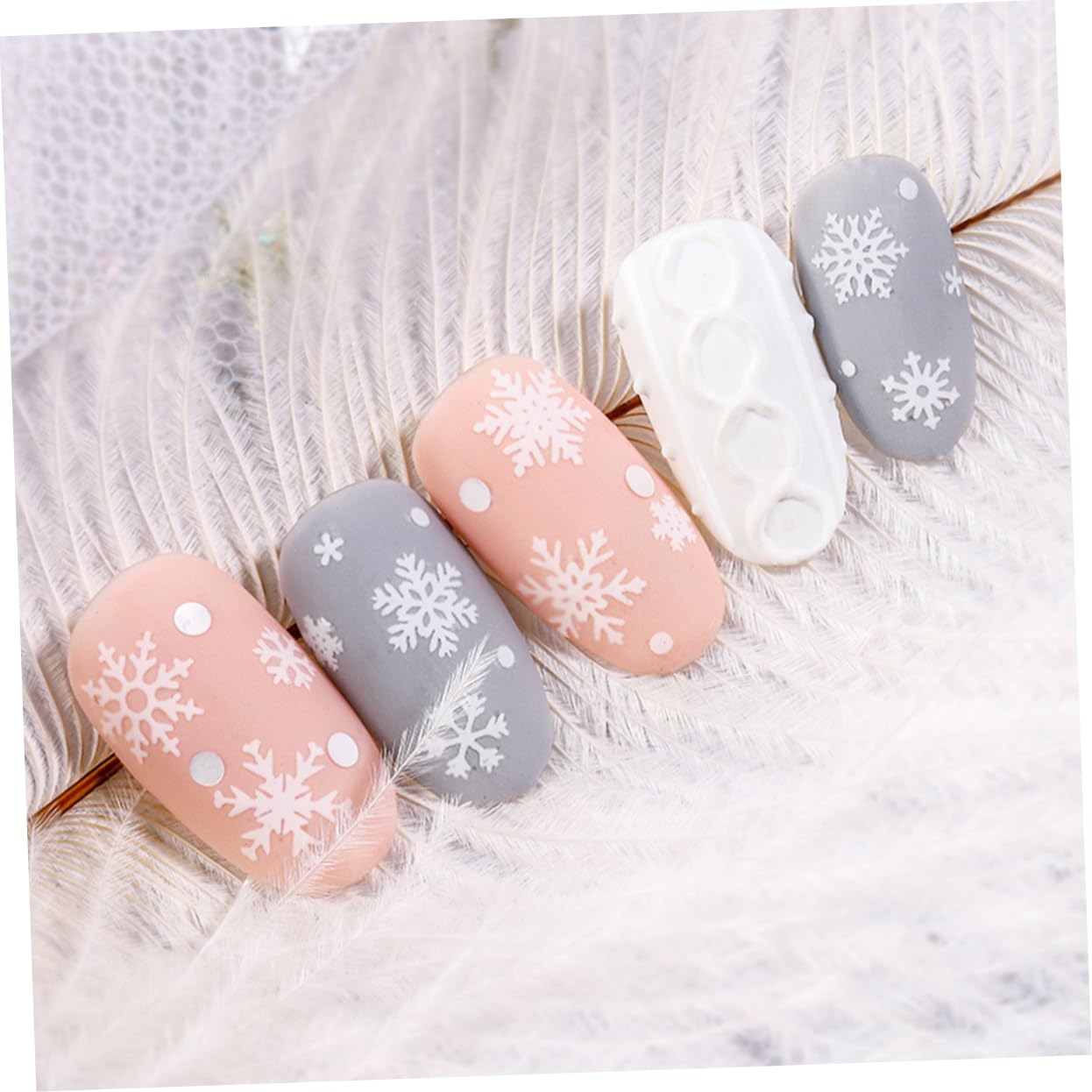 Healeved 60pezzi Adesivi Per Unghie Natalizio Design Decorazioni Per Manicure Facili Applicare Accessori Per