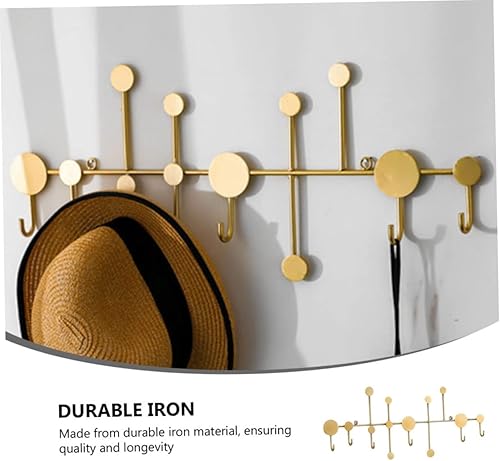 Miniatura 5 de STOBAZA Dorado, dormitorio, baño, hierro, decorativo, único, decoración y pared pesada, colgador de carteras de ropa, ganchos creativos para riel,