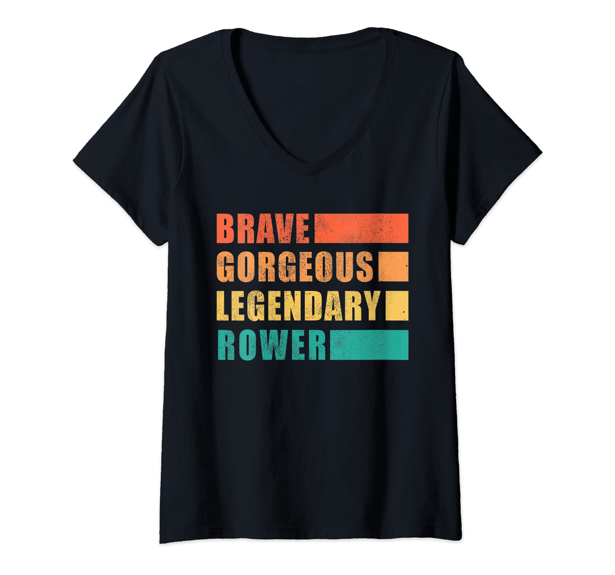 Rowing Coach Gifts Rower Crew AccessoriesWomens Rower Sports College Rowing Crew Boat Retro Rowing V-Neck T-Shirt