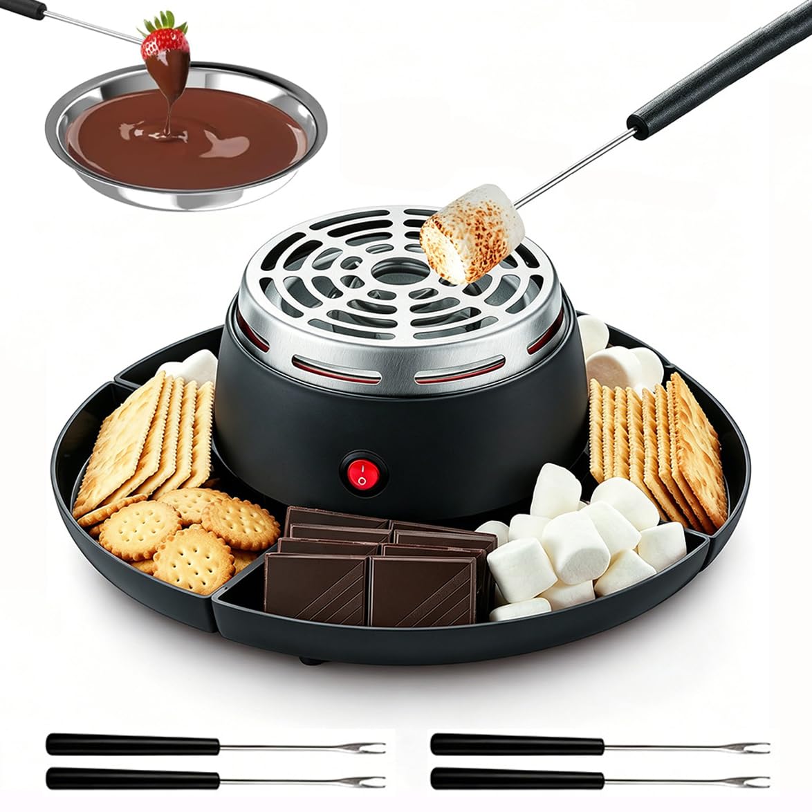 S'Mores Maker i czekoladowe fondue 2 w 1, do użytku wewnątrz