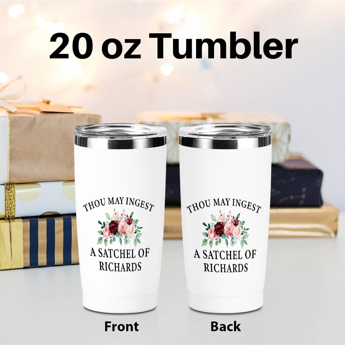 Funny Gifts Tumbler, Humor Sarcastic 20 oz Stainless Steel Coffee Mug,Travel Cup,Saying JokeInsulated Cup with Lid for Car,Christmas Birthday Gifts for Women Men Friend Coworker Girl Bestie - Image 2