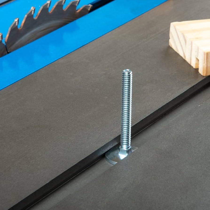 もんた POWERTEC Table Saw Miter T Track Bolts, 1/4