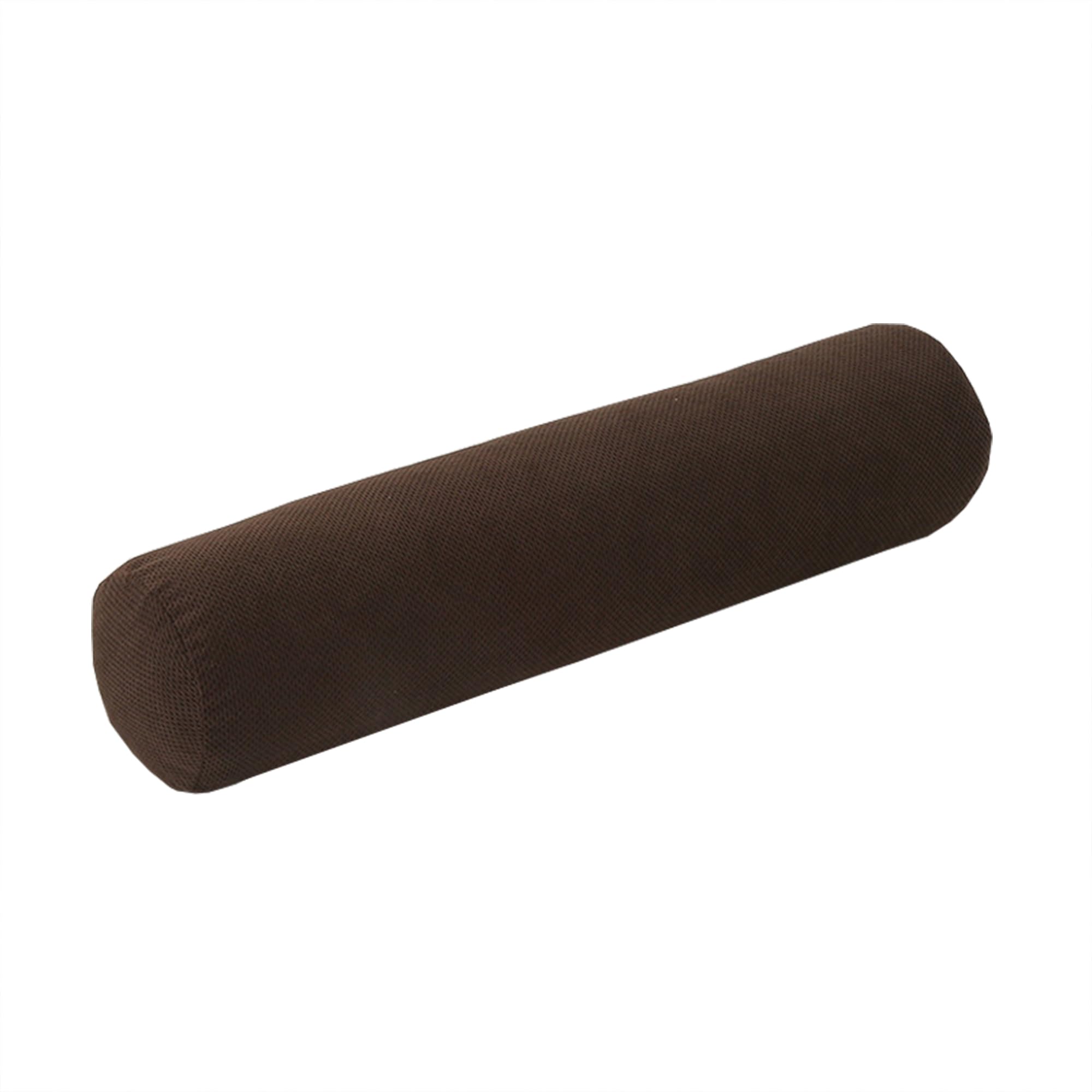 DUOLEH Round Roll Cylinder Pillow Lumbar Support Cushion, Sofa and Bed Pillow Round Bolster Cushion, Bedside Protection Pillow Bed Gap Filler for Sofa Bed Car (100x20cm,Brown)