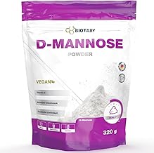 D-Mannose Powder - 2000mg Daily Serving - 320g - 5 Months - With Vitamin C - With Pill Box - Lab Tested - Vegan - Premium Quality - 100% Natural - No Additives