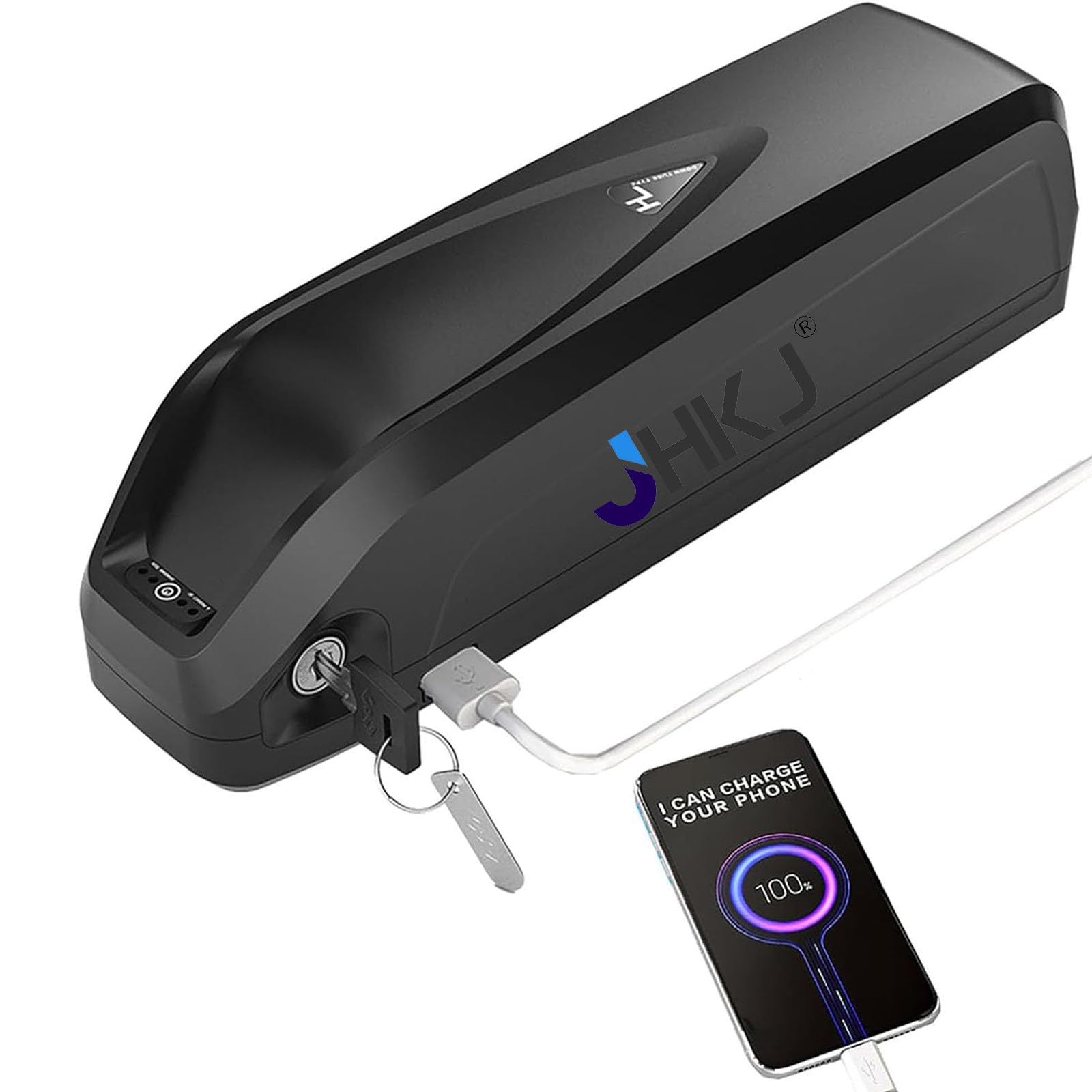 Akumulator litowy 36 V 48 V 52 V Akumulator litowo-jonowy 13 Ah 15 Ah 17 Ah 19,2 Ah Akumulator dolny do zestawów silników 500 W 750 W 1000 W z portem USB i ładowarką