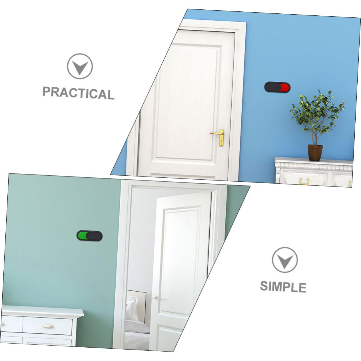 SHINEOFI 48piezas Carteles De Deslizantes De Privacidad Para Sala De Reuniones De Ocupado y Señalética Práctica Para y Baños