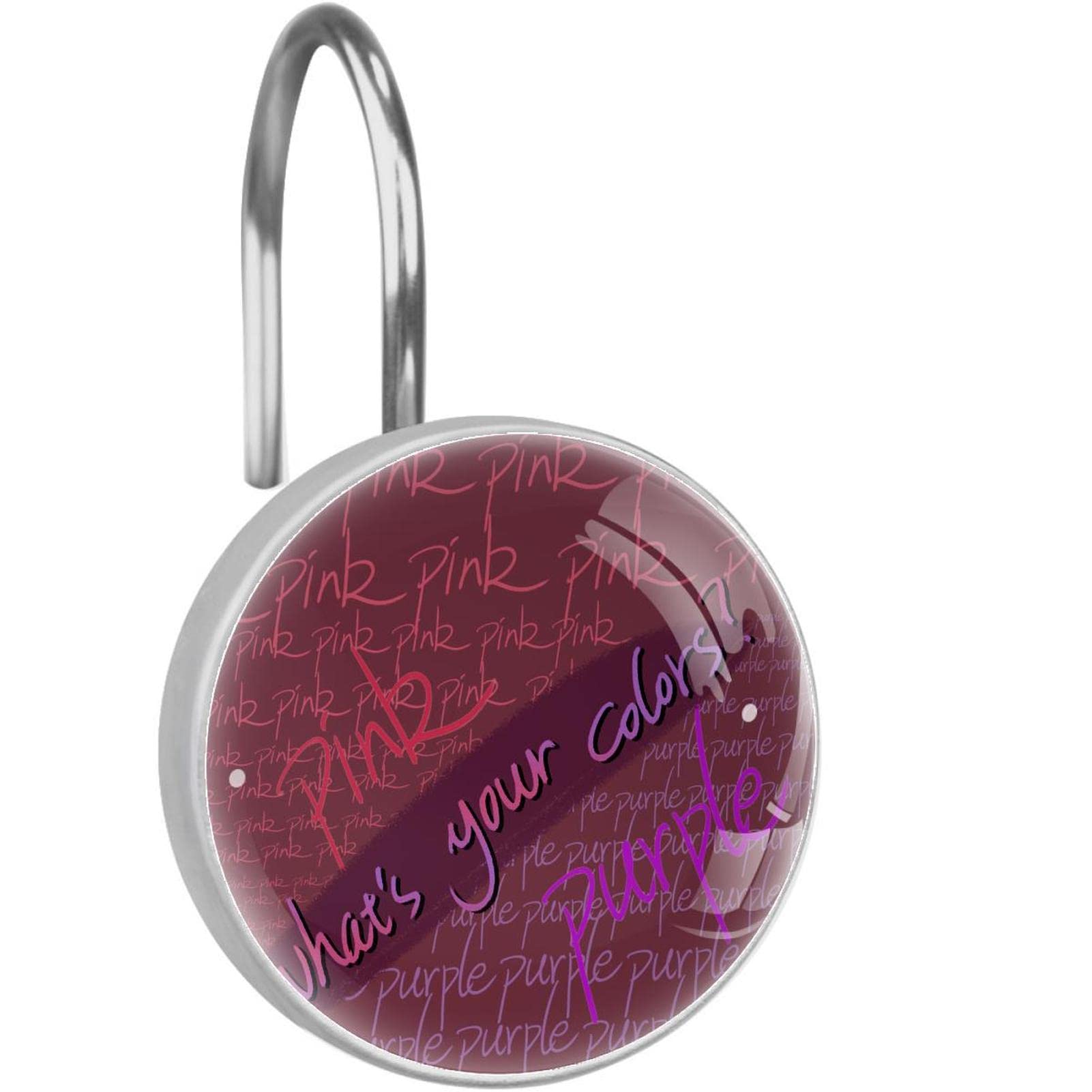 Crochets pour rideau de douche rose pour sublimer la salle de bain