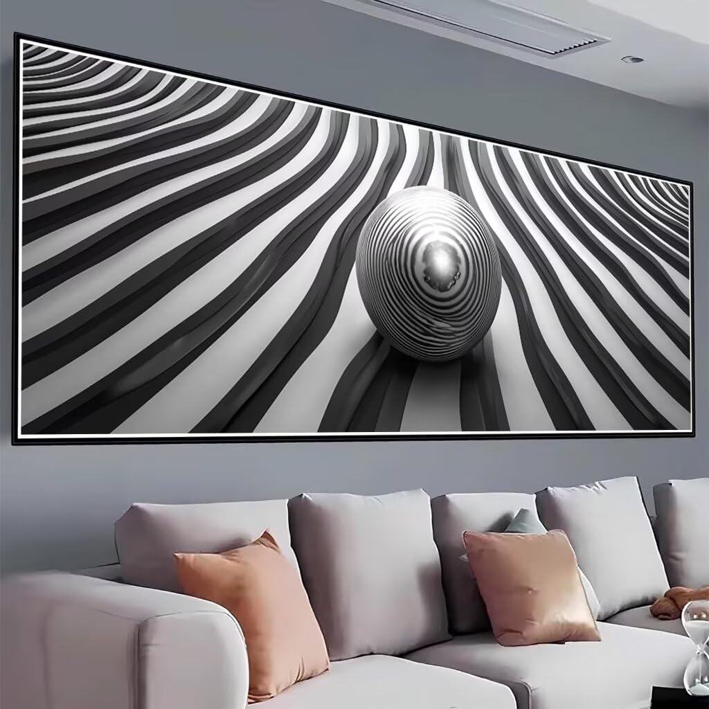 Abstrakt Diamond Painting Groß XXL 150x60cm, Basteln Erwachsene Diamond Painting Set, 5D DIY Ball Diamant Paintings Bilder Erwachsene, Diamond-painting Set mit Zubehör für Zimmer Deko Geschenke C-50