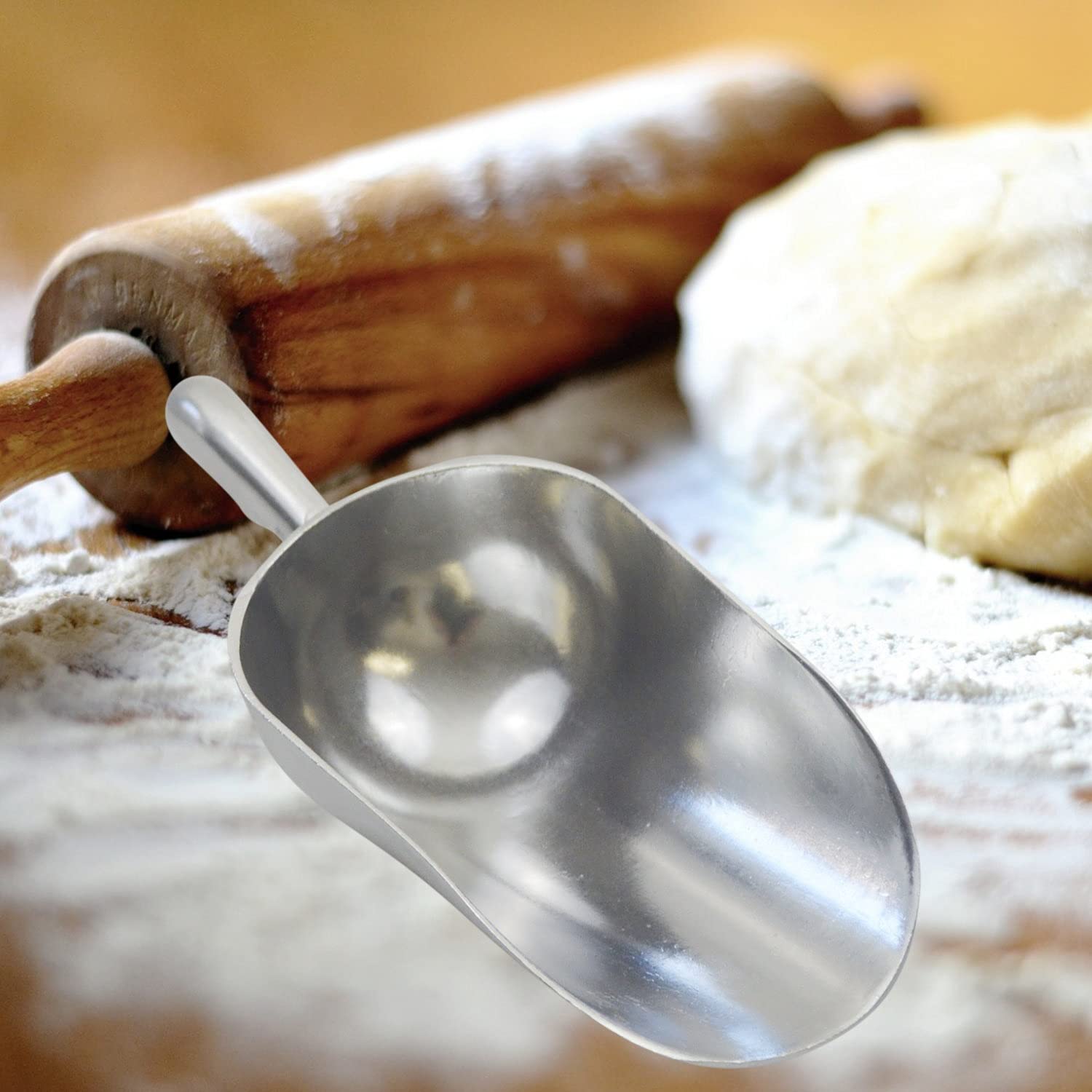 Paletta Per Farina E Alimenti Kerafactum - In Alluminio, 22x12 Cm, Capacità 1100 Ml | Per Zucchero, Spezie E Mangimi - Foto 5