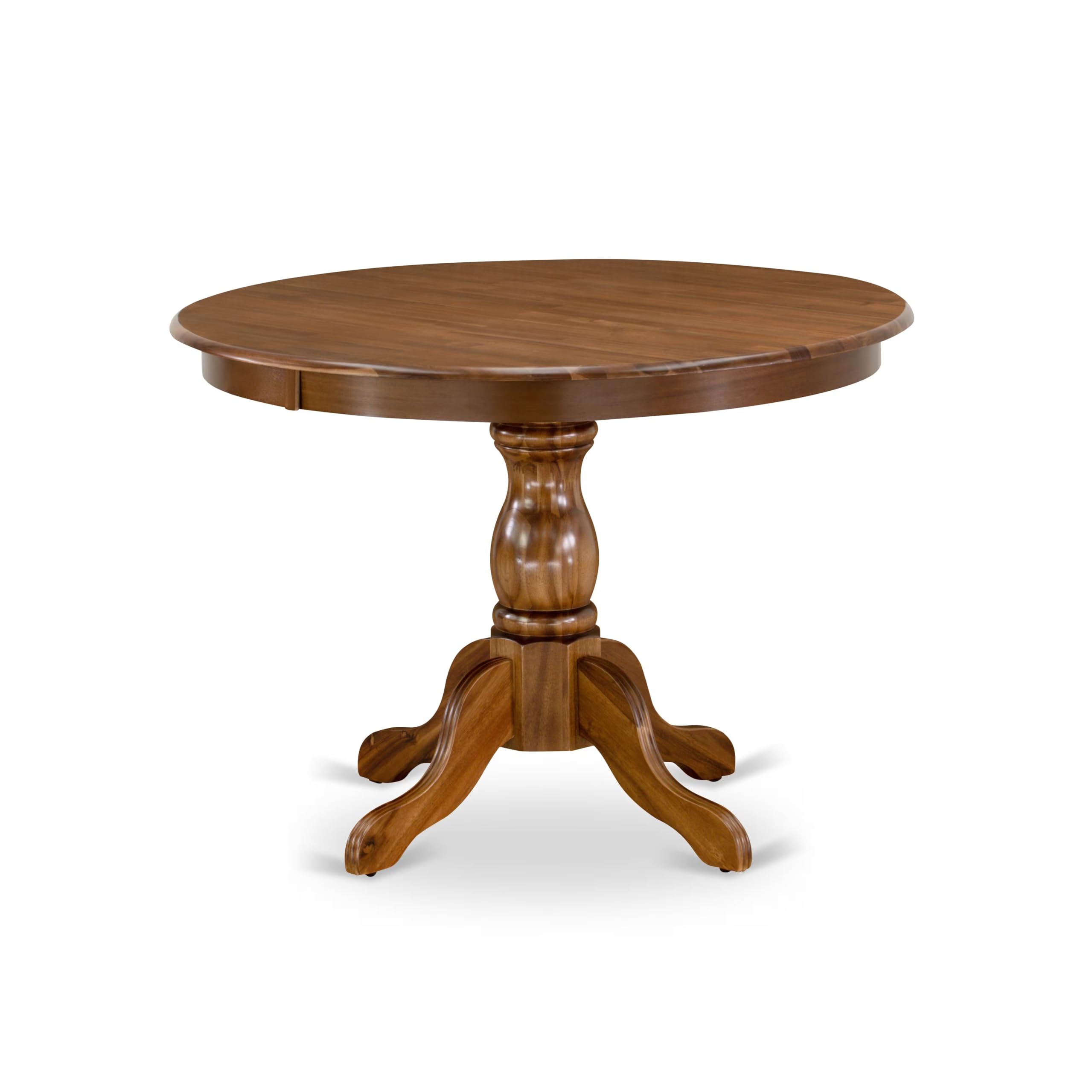 East West Furniture Hartland 42 inch walnut round dining table