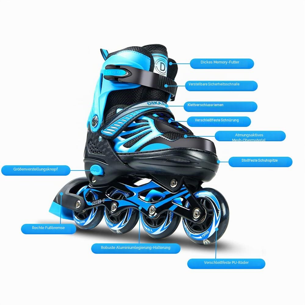 Lixada Inline Skates Kinder Vestellbare Inliner mit beleuchteten PU Rädern Rollschuhe Geschenk für Kinder Teenager,Jungen Mädchen Anfänger Damen Herren,Größe 28-33/34-37/38-41
