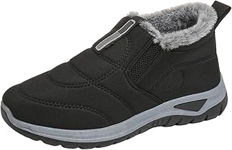 Women's Winter Warm Fur Ankle Boots, Sporty Sneakers Ankle Boots, Comfortable Lace Up and Scratch, Stylish Non-Slip City Shoes for Girls