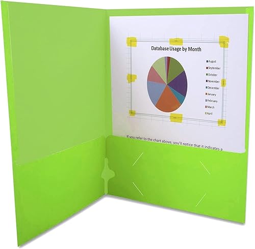 Miniatura 5 de Carpetas de papel coloridas a granel con bolsillos, carpetas de bolsillo resistentes para carpetas de 3 anillos (100 carpetas en 6 colores)