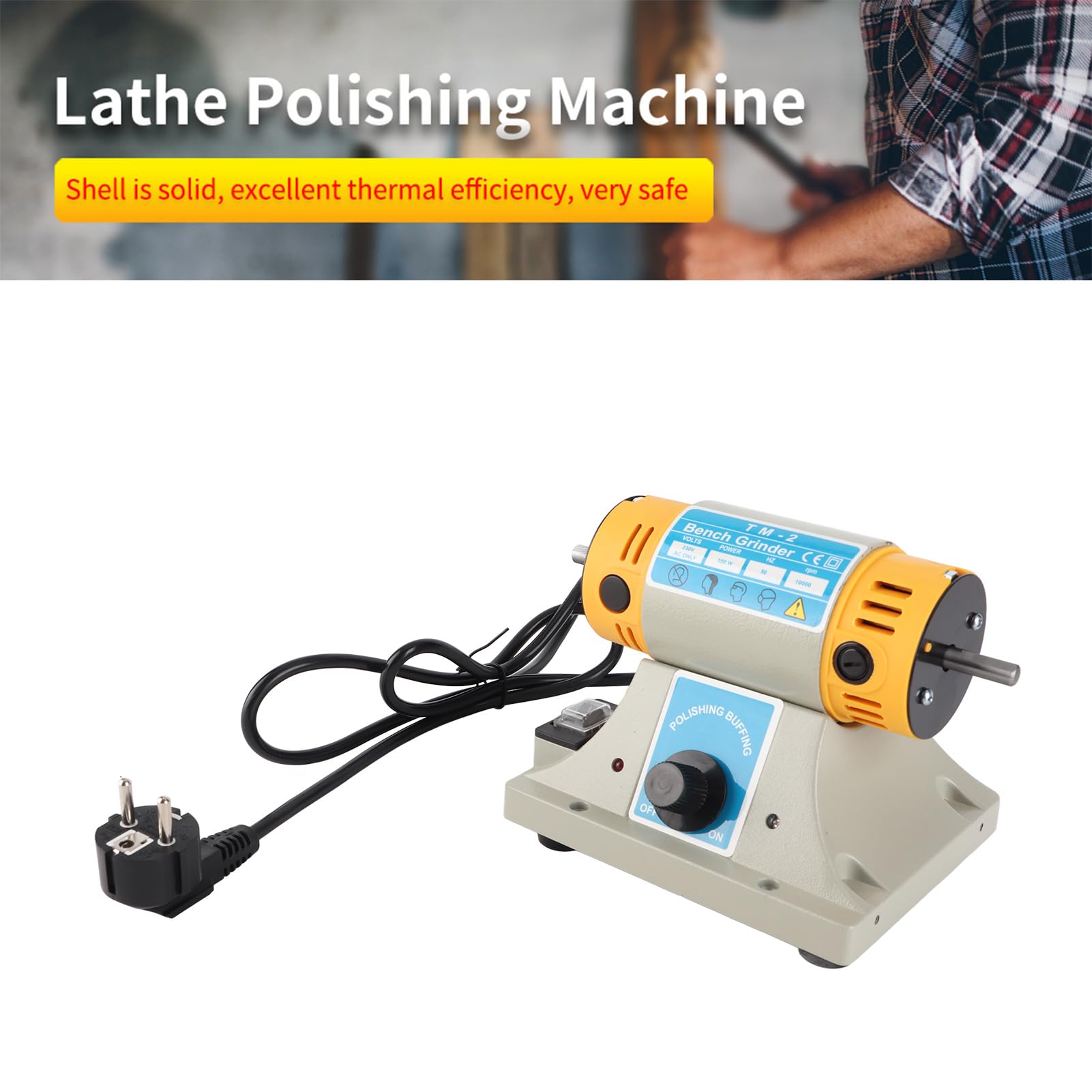 350W Polisseuse de Établissement à Vitesse Variable 220V 10000 Tr/Min Parfaite pour Polissage de Bijoux
