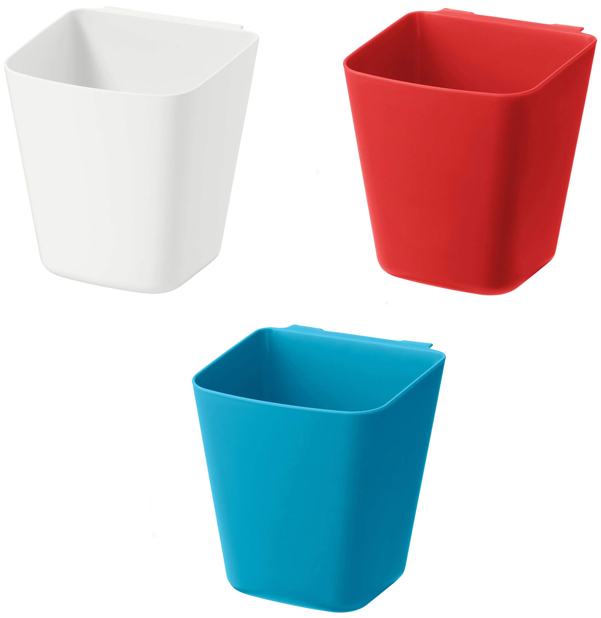 Sunnersta Container, White + Red + Blue, Set of 3
