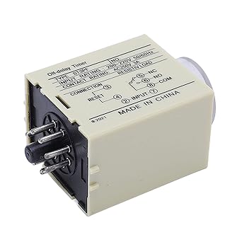 Muskan Enterprises -ME ME- Power Off Delay Relay, Time Relay Wear Resistant Easy Time Adjustment Thickened PVC Shell Plug in for Automated Control Circuit ST3PF 60S |