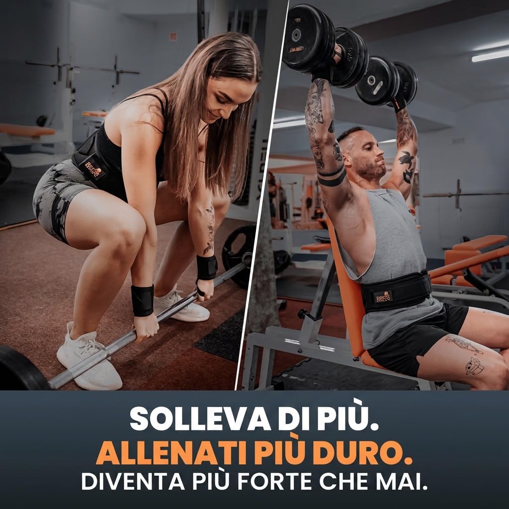 Scelta tra Cintura Sollevamento Pesi con Fasce da Polso e Cinghie Sollevamento Pesi | Lifting Straps per Presa | Cintura Fitness per Uomo e Donna | Bodybuilding & Powerlifting