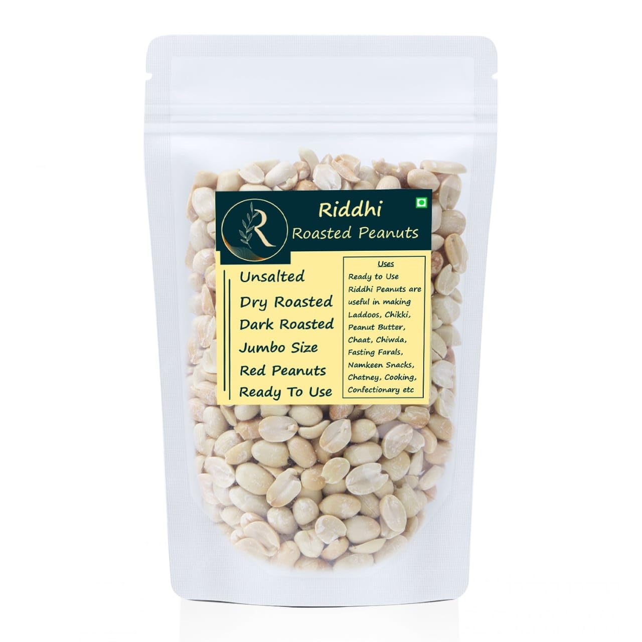 Riddhi Roasted Peanuts, Unsalted, Dry Roasted, Crispy, Fresh, Skin