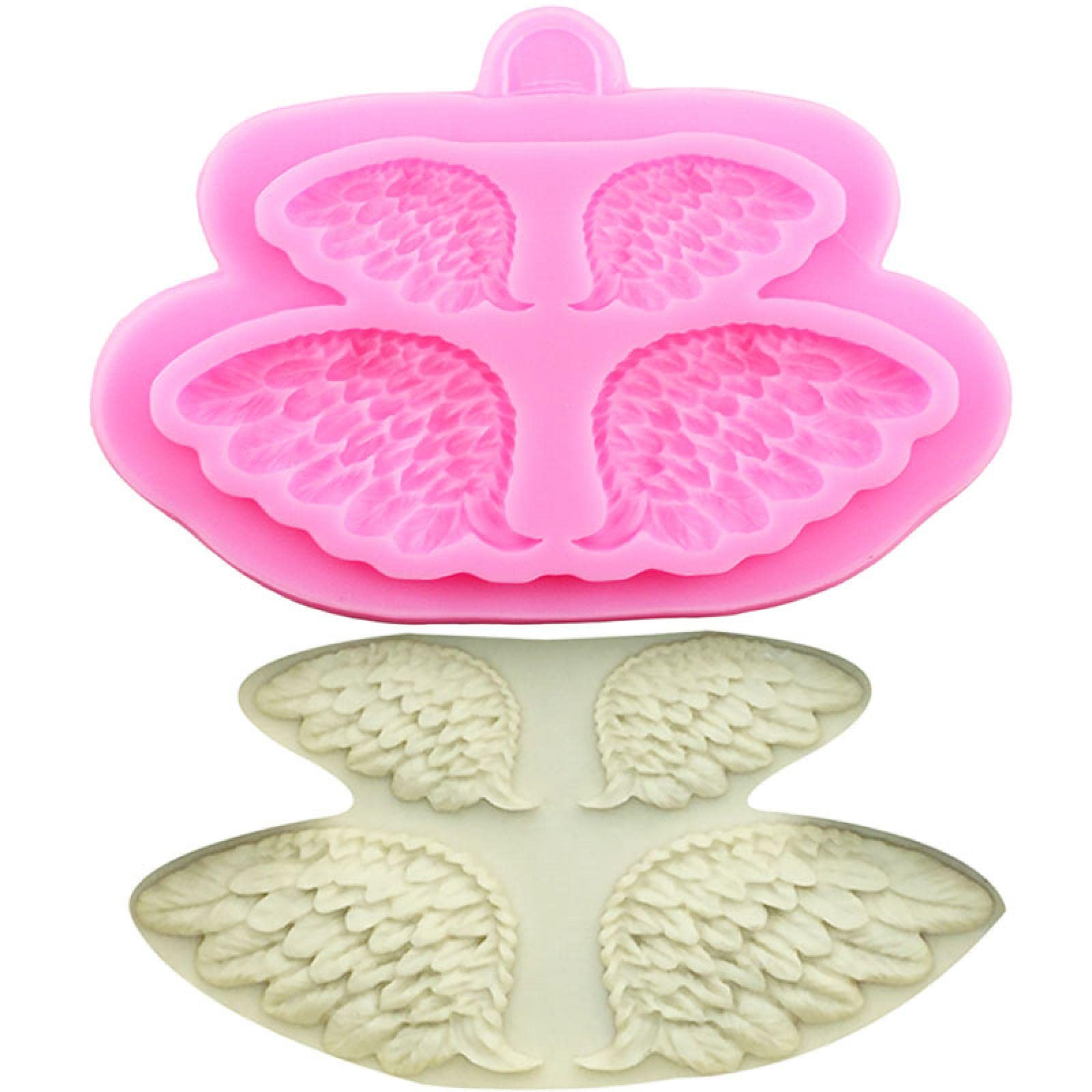 2 Stampi Per Sapone In Silicone A Forma Di Ali D'Angelo | 11x5 Cm, Antiaderenti, Riutilizzabili | Per Cioccolato, Fondente, Candele E Torte