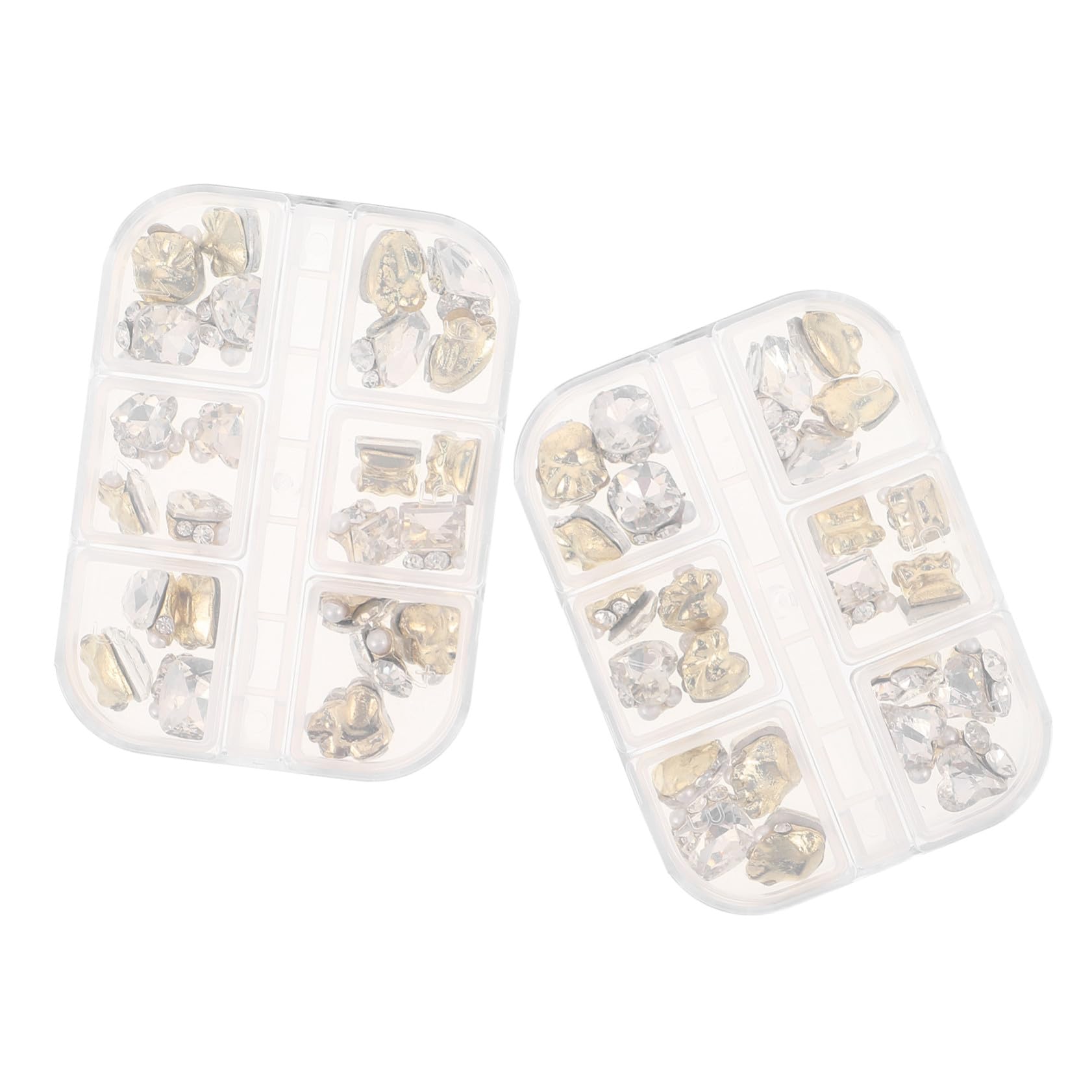 144 Pezzi Nail Glass Rhinestones Kit Trasparenti Flatback Charms per Creazioni Gioielli e Decorazioni Nail Art DIY