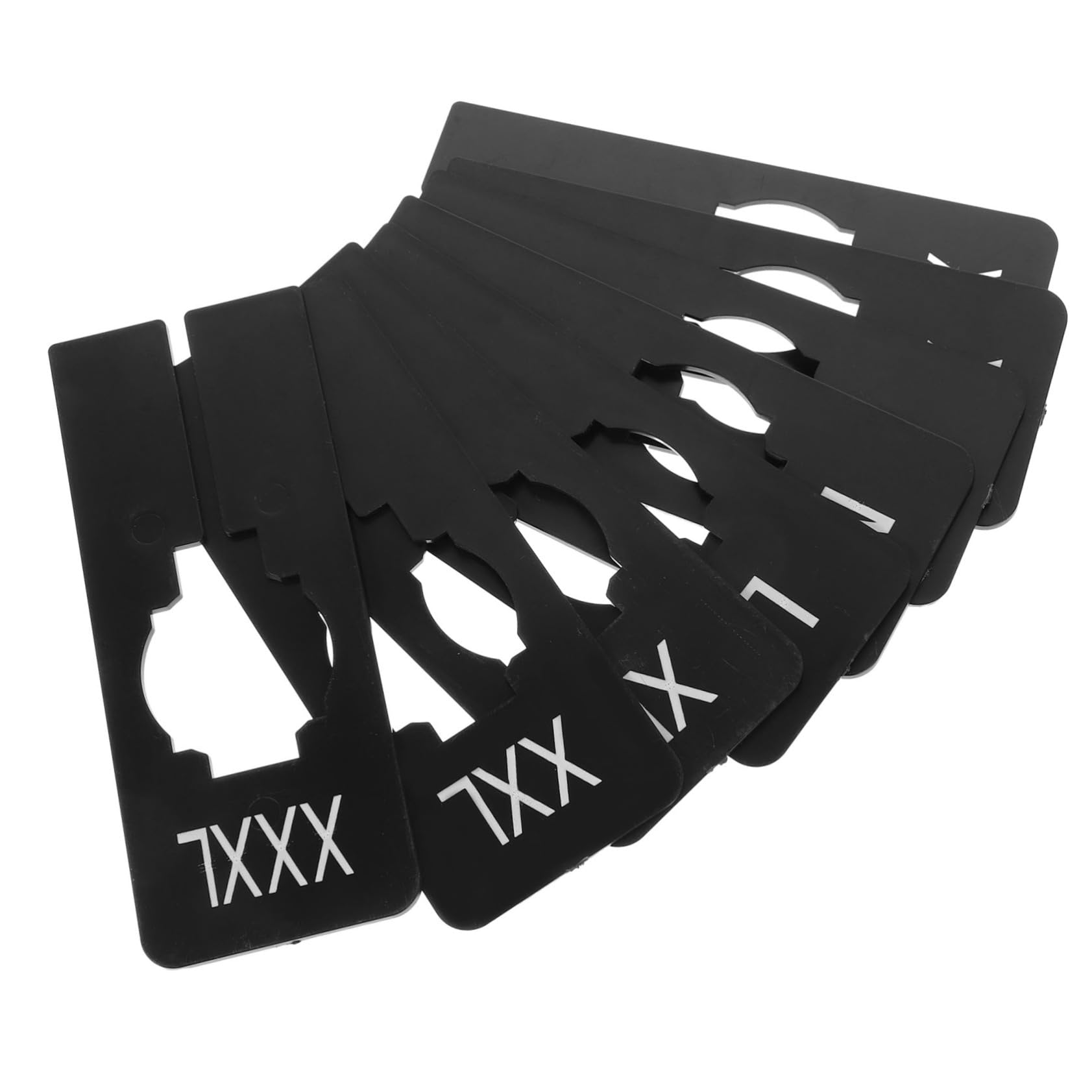 VOSAREA 40Pcs Garment Dividers for Closet Organization Plastic Hanger Separators with Writable Labels for Easy Identification of Xxs