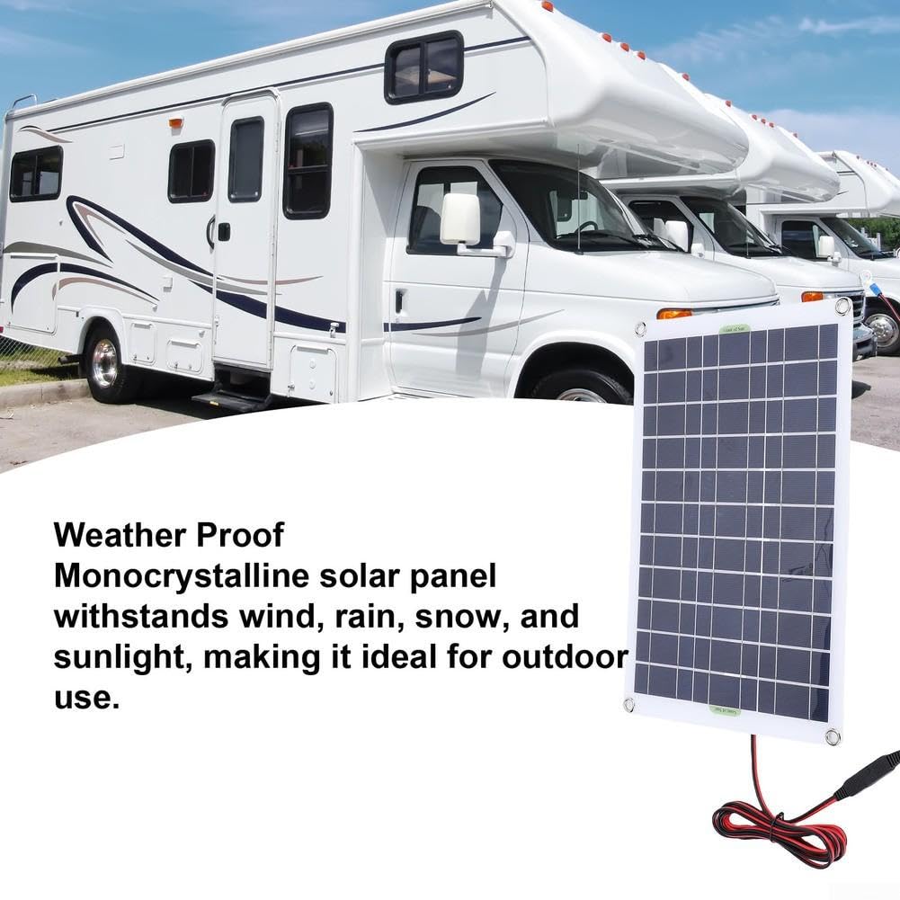 Impianto solare monocristallino da 200 W, per camper e barche