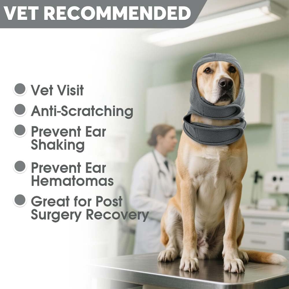 Ear Muffs for Dogs Noise Reduction Protector Dog Ears Anti-Anxiety Headphones for Dogs Pyrotechnics Hat for Dog Clothes and Accessories Dogs (M) 5