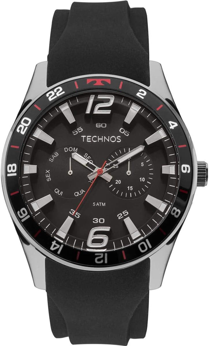 Relógio Technos Masculino Analógico Casual Multifunção Garantia de um ano 6P25BN/8P