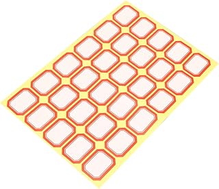 Homoyoyo 10 Sheets Red Coated Paper Name Stickers Adhesive Handwriting Labels for Organization Party Classroom Office Marking Classification Tags