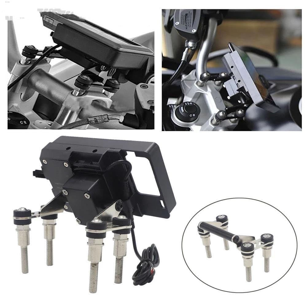 ESPYN para F750GS F750GS F800GS F700GS R1200RS R1200R Manillar Soporte Navegación para Teléfono Móvil Carga Teléfono USB Motocicleta Soporte Teléfono Soporte Movil (Size : C)