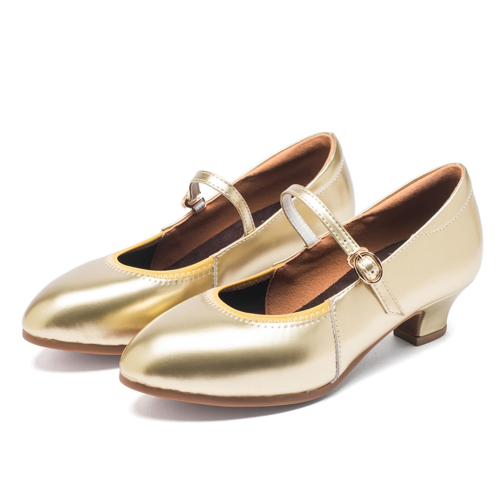 Zapatos Baile Salón Mujer Zapatos Latinos De Salsa De Charol con Punta Afilada Y Tacón con Correa Al Tobillo para Bodas Y Eventos Nocturnos
