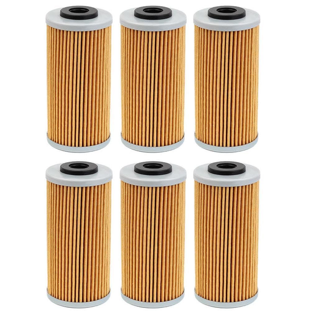 1 2 3 4 6 pezzi filtro olio compatibile con parti di motociclette automobilistiche per codice prodotto 11427715456 G450X SE 2.5I F 250 3.0I 300 4.5I 450 5.1I 500 SM SX