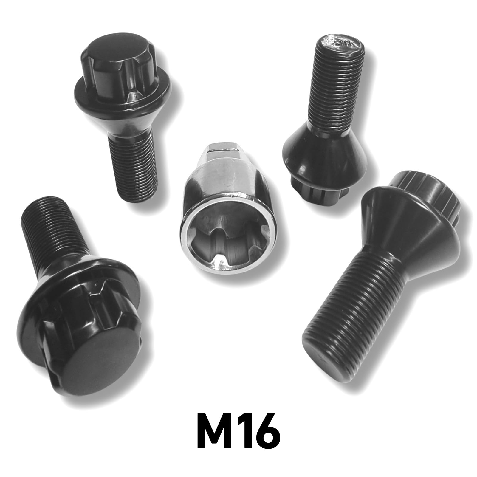 Felgenschloss Felgenschlösser | Radsicherung für Wohnmobil, Transporter, Lieferwagen | kompatibel mit Citroen Jumper Fiat Ducato Opel Movano Peugeot Boxer | Schwarz (M16x1,5x33mm Kegelbund 60°)