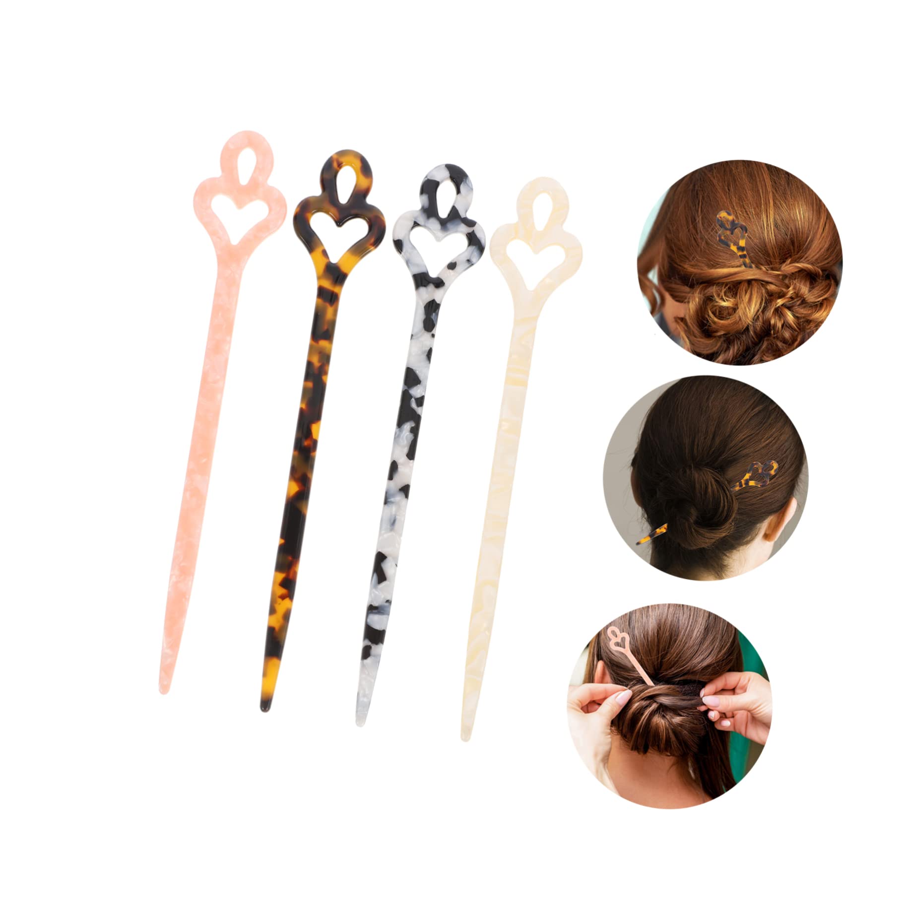 Mikinona 12stücke Vintage Haarstäbchen Acetat Für Hochsteckfrisuren Retro Haarnadeln Für Lange Als Haaraccessoire Für Damen Und Langlebig