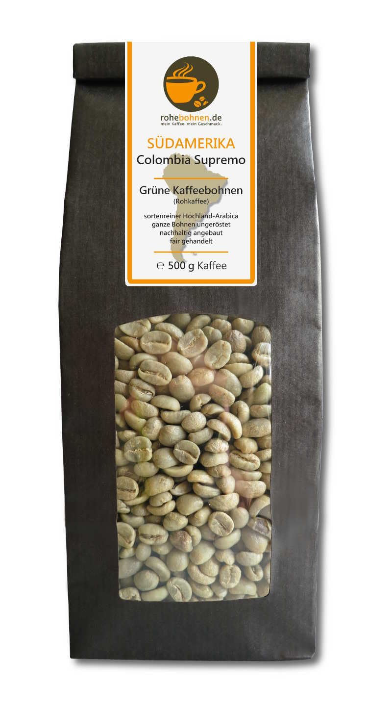 Café verde - Kenia, Colombia, Guatemala (paquete económico de granos de café verde, 3x 500 g)