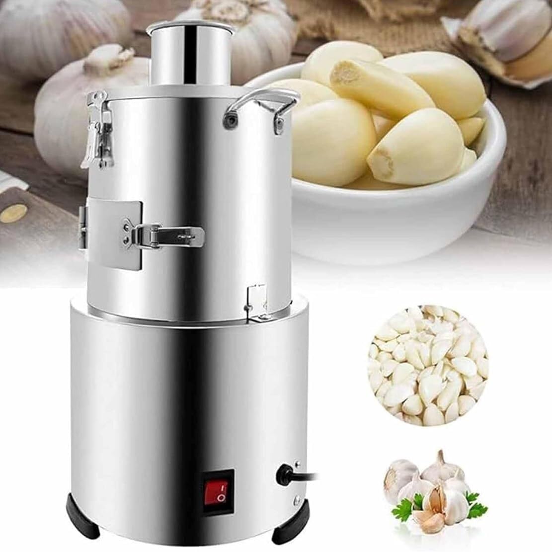 UMJIGF 200W Electric Garlic Separator Commercial Whole Garlic Peeler, 20KG/H Whole Garlic Peeling Machine,Kitchen Garlic Peel for Restaurant,