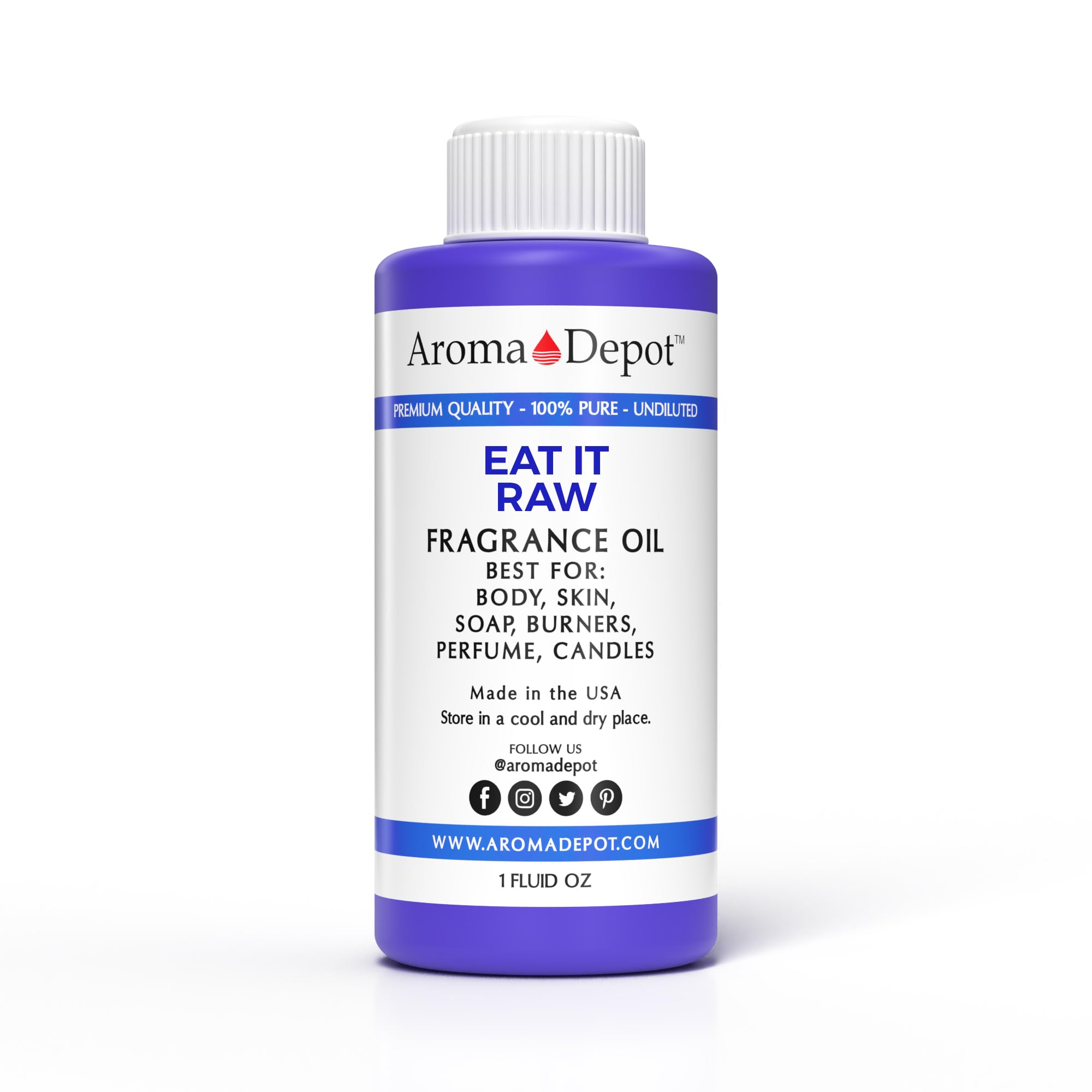 Aroma Depot 1oz. Eat It Raw Fragrance Oil, Perfume, Skin Oil, Scented Oil.Can be Used for Candles, Bath Bombs, Body Butter, Creams, and lotions. Works for diffusers, Burners, or heaters.
