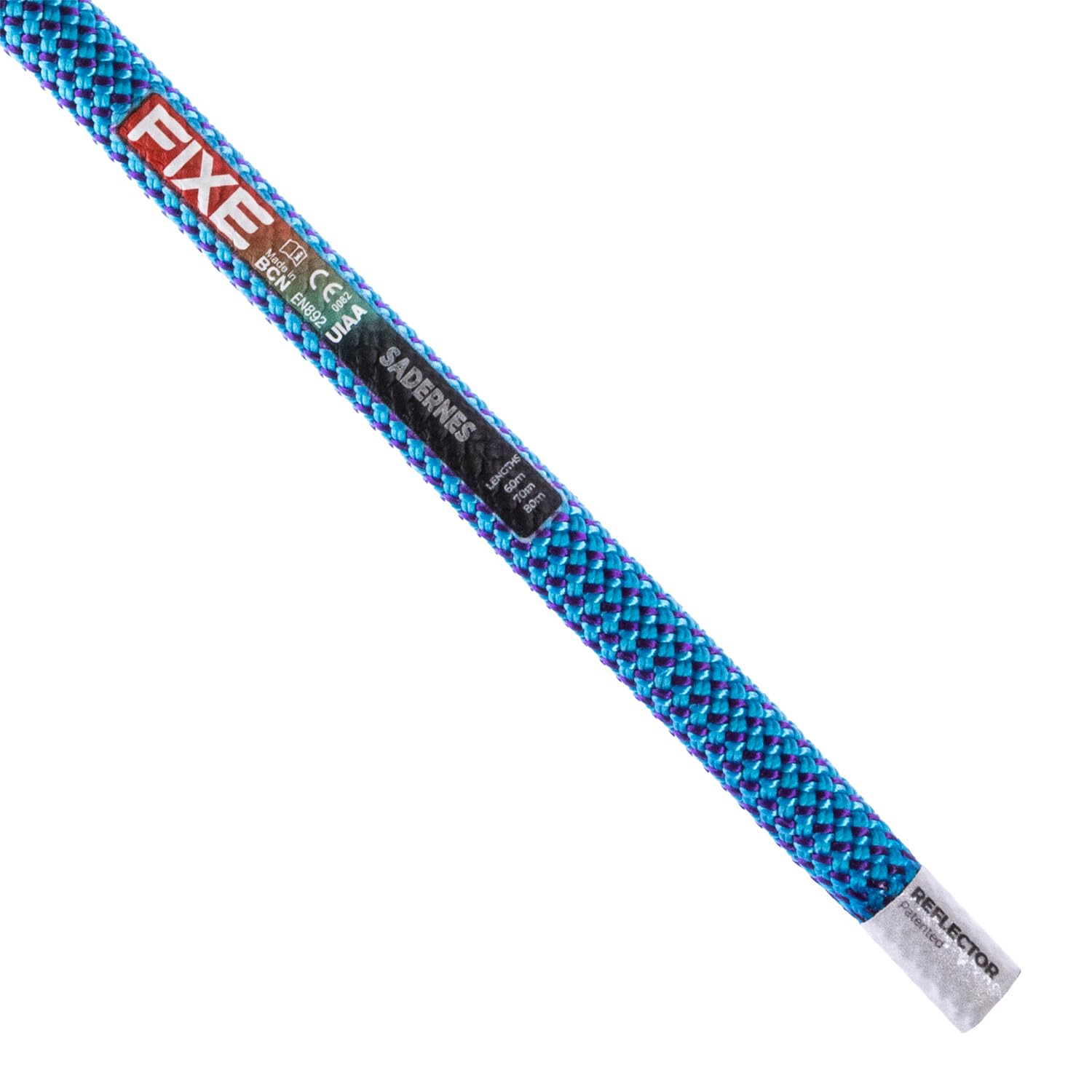 FIXE - Cuerda Escalada - Cuerda dinámica simple SADERNES Azul, diámetro 9,8mm, 70 metros - Cuerdas para escalada en roca y rocódromo