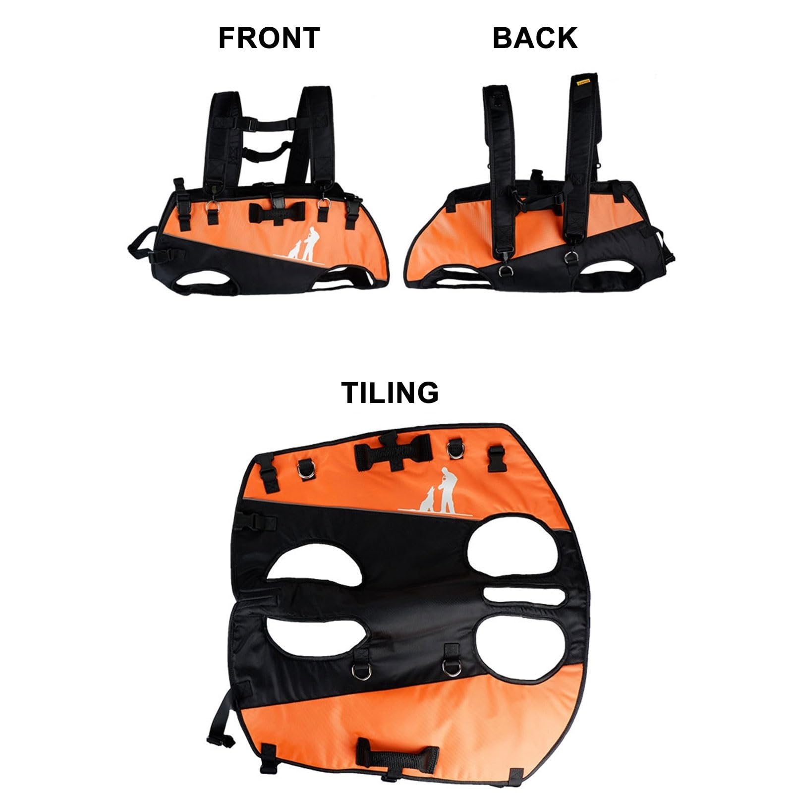 Mochila transportadora para perros grandes, diseño frontal ajustable para mascotas de 15 a 40 kg, ideal para personas mayores, perros con problemas articulares o artritis