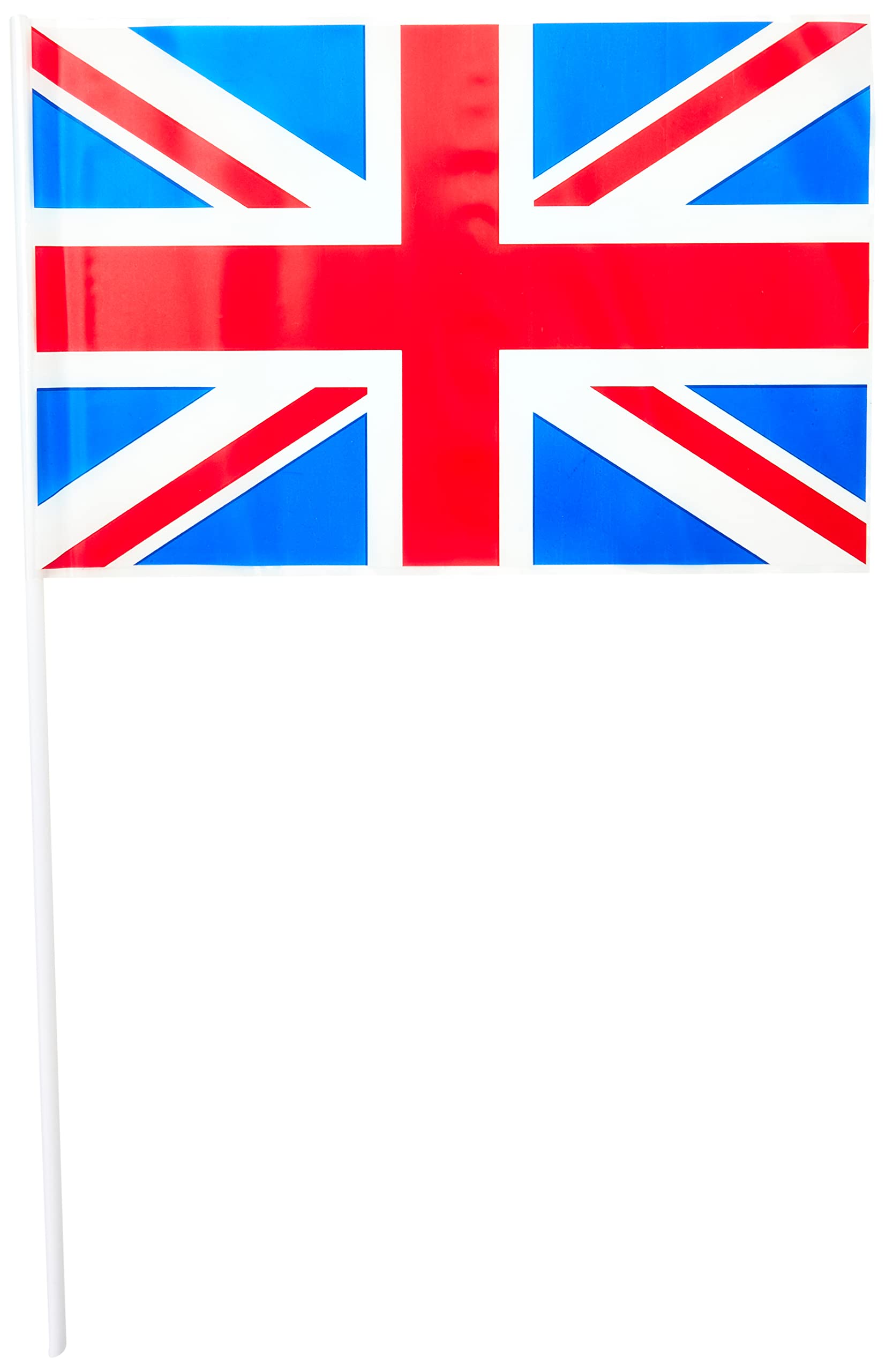 Baker Ross PJ145 Union Jack Hand Waving Flags for VJ Day 80th Anniversary - Pack of 12, British Street Party Accessory