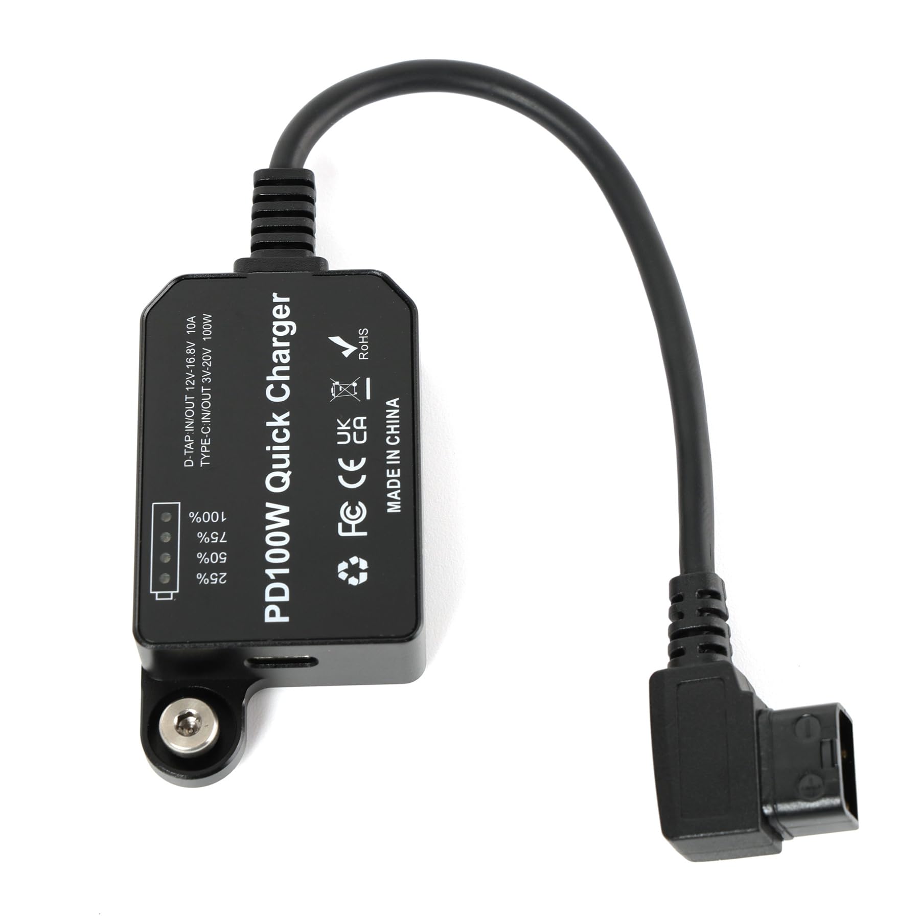 HangTon Zasilacz D-Tap na USB-C, PD 100 W 5/9/12/20 V do aparatu Canon Sony LUMIX, silnika ostrości, laptopa do telefonu, akumulatora V-Mount, dwukierunkowy